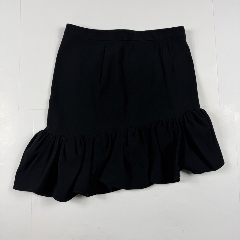 Balenciaga Black Mini Cocktail Skirt With Ruffles‎ Fr Size 36 US 4